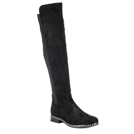 Filippo Botas justas com salto plano preto 1
