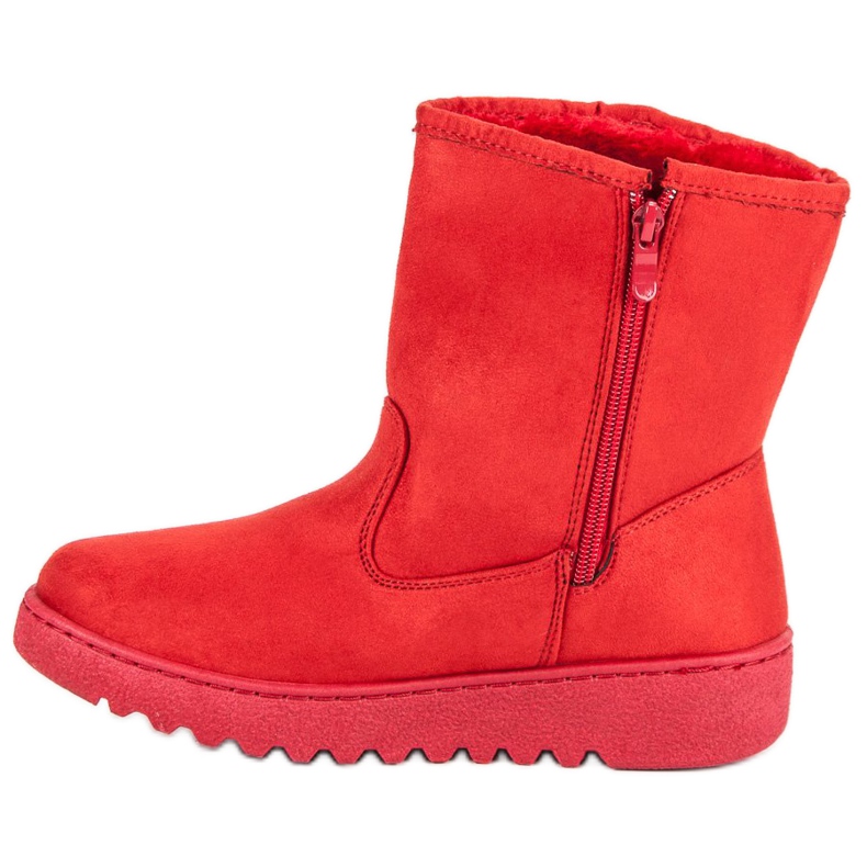 Mckeylor Botas de camurça quente vermelho 1