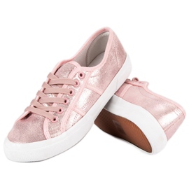 J. Star Tênis rosa com cordões 2