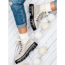 Kylie Botas estilosas com protetor marrom 1