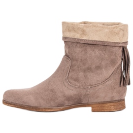 Weide Boho botas de camurça castanho 1