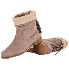 Weide Boho botas de camurça marrom 2