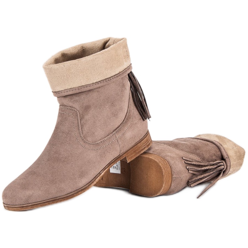 Weide Boho botas de camurça castanho 2
