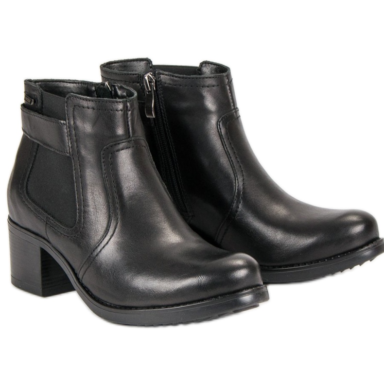 Botas Chelsea de couro VINCEZA preto 1