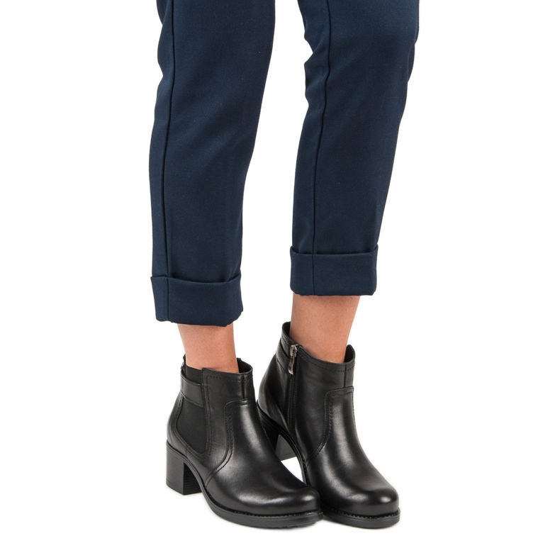 Botas Chelsea de couro VINCEZA preto 2