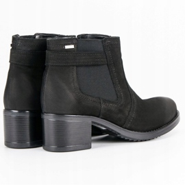 Botas Chelsea de couro VINCEZA preto 2