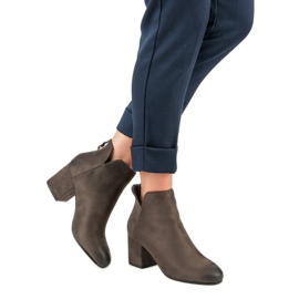 Botas de camurça de salto alto VINCEZA verde 2