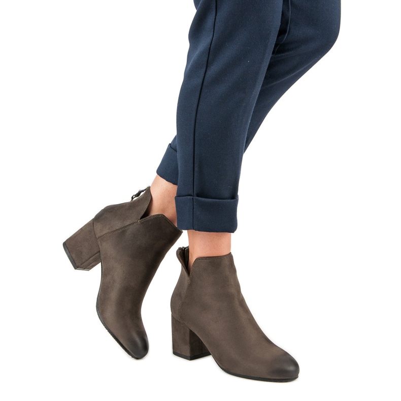 Botas de camurça de salto alto VINCEZA verde 2