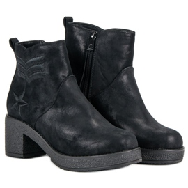 Kylie Botas femininas militares preto 1