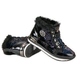 Aclys Tênis elegantes preto multicolorido 2