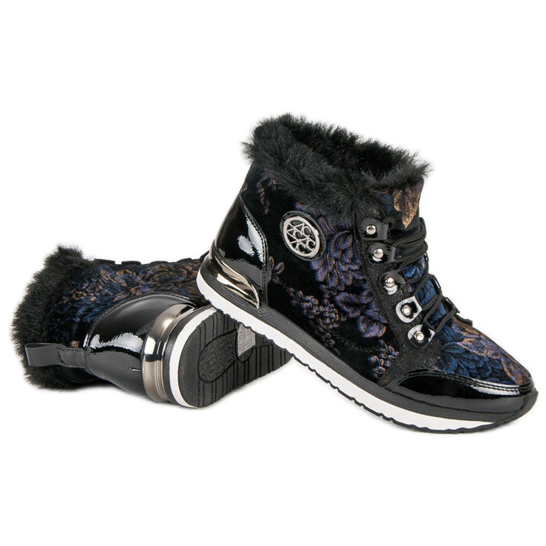 Aclys Tênis elegantes preto multicolorido 2