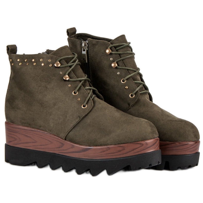 Kylie Botas de camurça verde 1 Kylie Botas de camurça verde 1