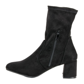 Kylie Botas de camurça deslizantes preto 1