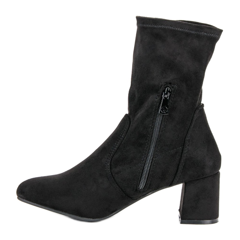 Kylie Botas de camurça deslizantes preto 1