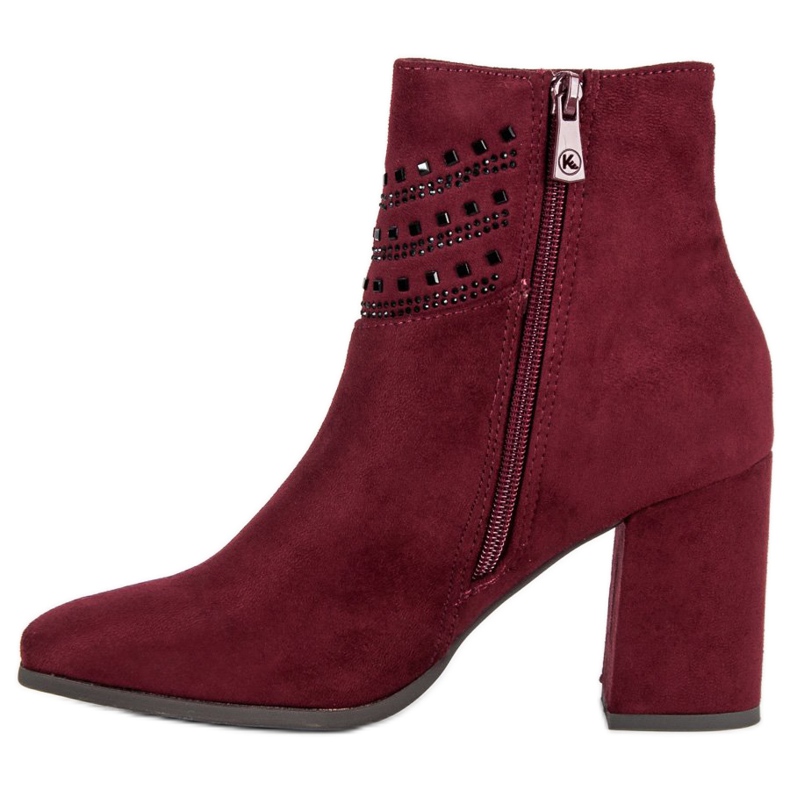 Kylie Botas elegantes cor de vinho multicolorido vermelho 1