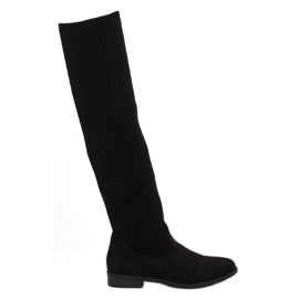 Botas de coxa pretas BM102 pretas preto 2