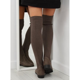 Botas de mosqueteiro marrom BM102 cáqui castanho 2