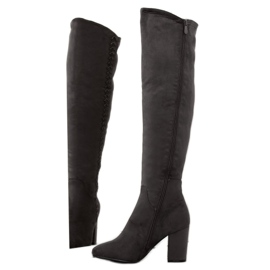 Botas de salto cinza BH133-HB cinza 1