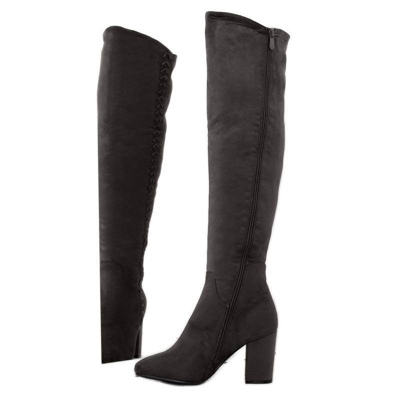 Botas de salto cinza BH133-HB cinza 1