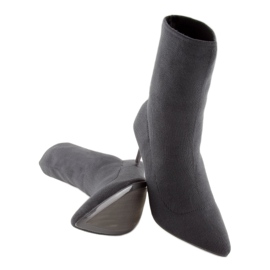Botas meia cinza com salto LL-103p cinza 1