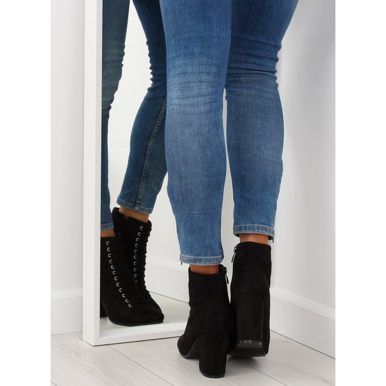 Botas com salto estável preto SP03 Preto 1 Botas com salto estável preto SP03 Preto 1