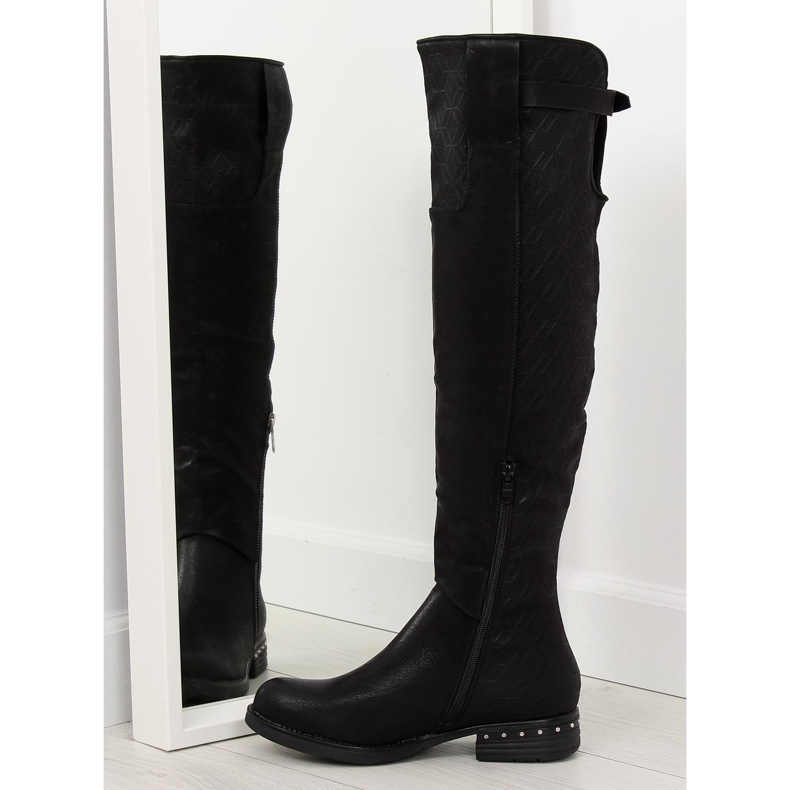 Botas femininas negras 228-PG pretas preto 2