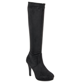 Small Swan Botas femininas sexy preto 1
