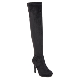 Small Swan Botas acima do joelho preto 1