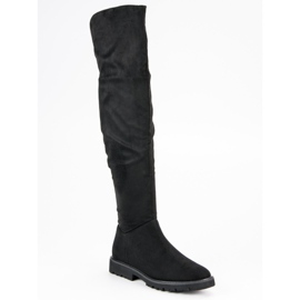 Kylie Botas de salto plano preto 2