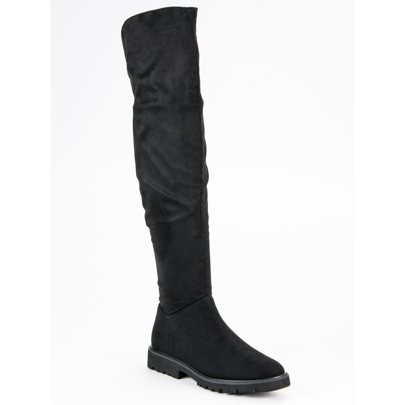 Kylie Botas de salto plano preto 2