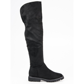 Kylie Botas de salto plano preto 1