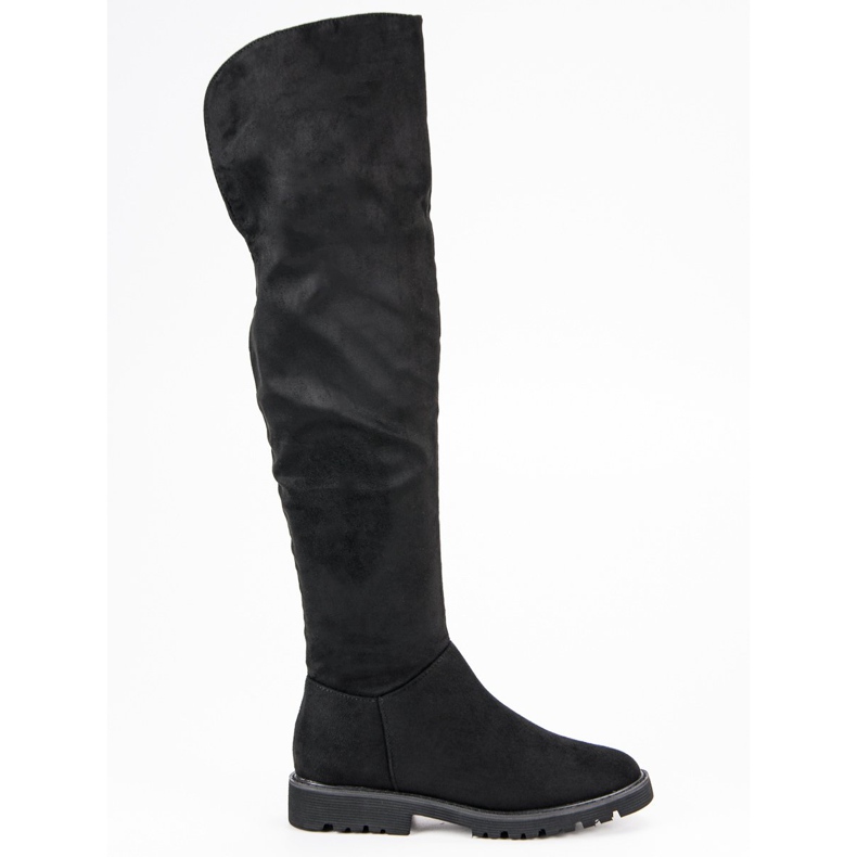 Kylie Botas de salto plano preto 1