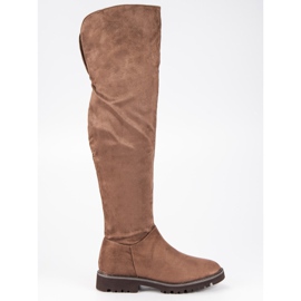 Kylie Botas de salto plano marrom 2