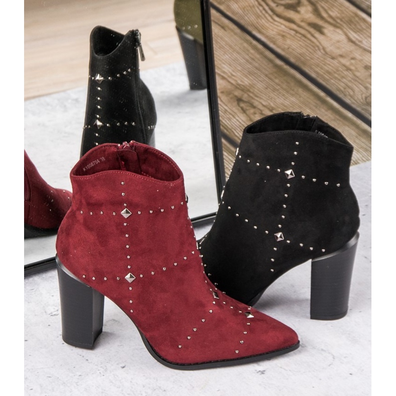 Kylie Botas pretas de camurça preto 1