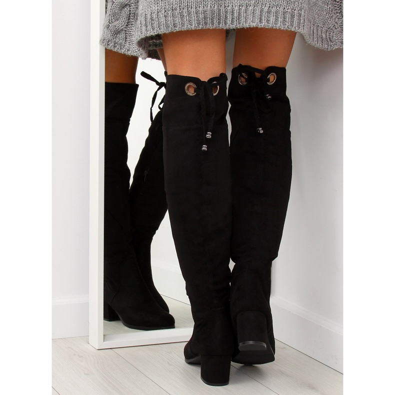 Botas pretas de salto alto B-318 pretas preto 2