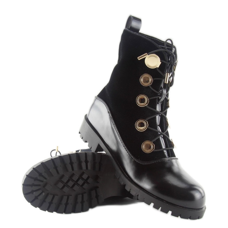 Trabalhadores de veludo com botões pretos R113p Black 2