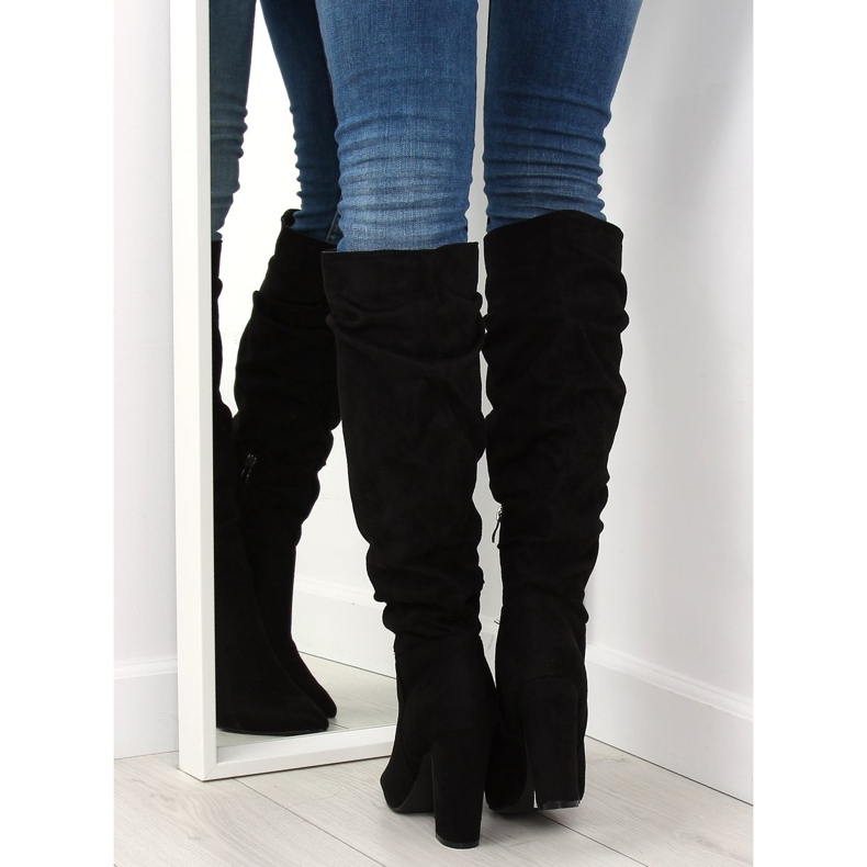 Botas pretas de salto alto SY48P pretas preto 1 Botas pretas de salto alto SY48P pretas preto 1