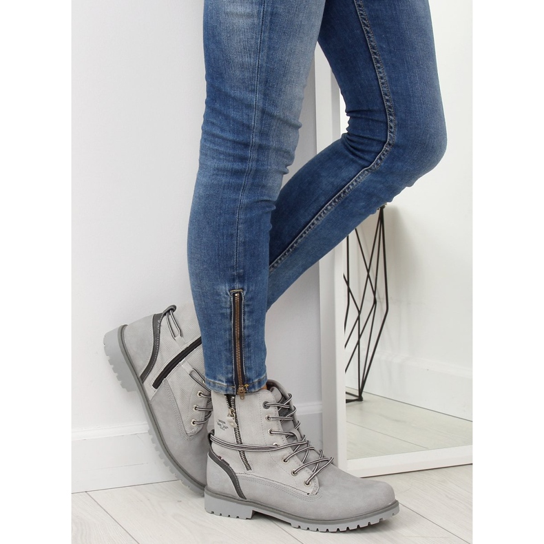 Botas quentes femininas cinza GD-CC-18 LT.GRAY 2