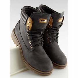 Botas femininas de madeira cinza escuro GD-ZN27 Darkgrey 2