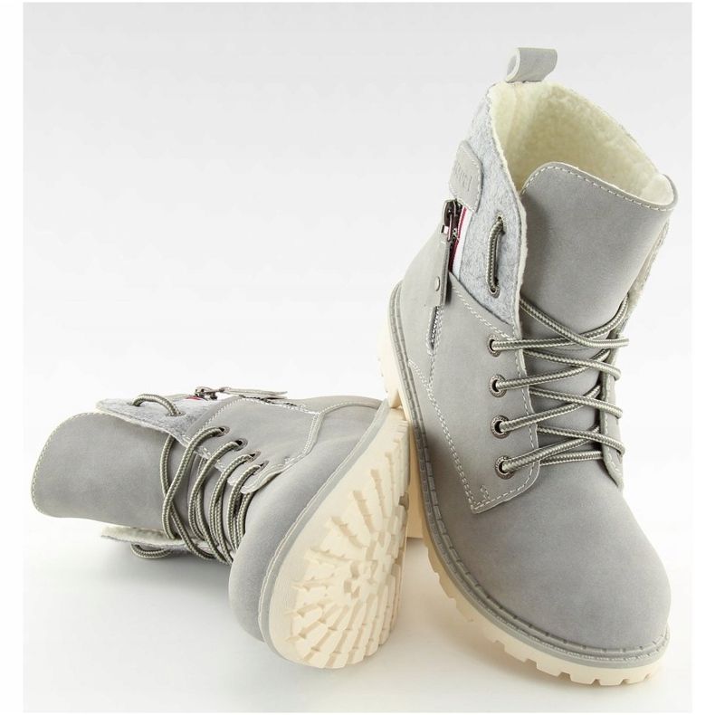 Botas de madeira cinza para mulheres GD-TL10 LT.GRAY 1