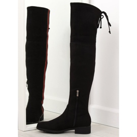 Botas acima do joelho com listra preta HFN-0296-2 Preta preto 1