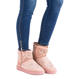 Botas de neve cor-de-rosa da moda 1