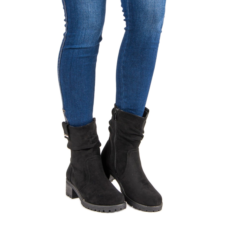 Filippo Botas altas femininas preto 1