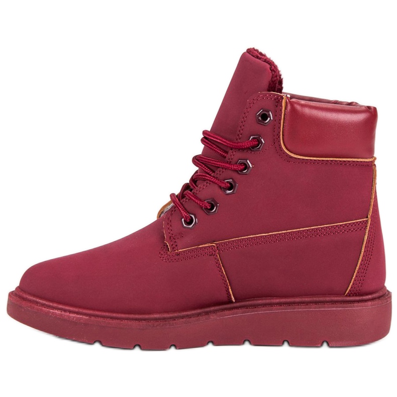 Small Swan Trappers marrons elegantes vermelho 1