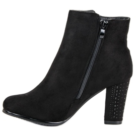 Botas de camurça elegantes preto 1
