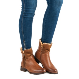 Forever Folie Botas quentes femininas marrom 1