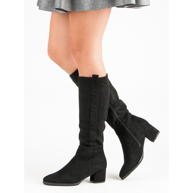 Filippo Botas de camurça clássicas preto 2