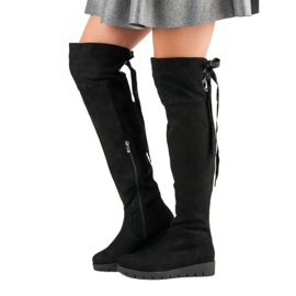 Filippo Botas com plataforma de camurça preto 1