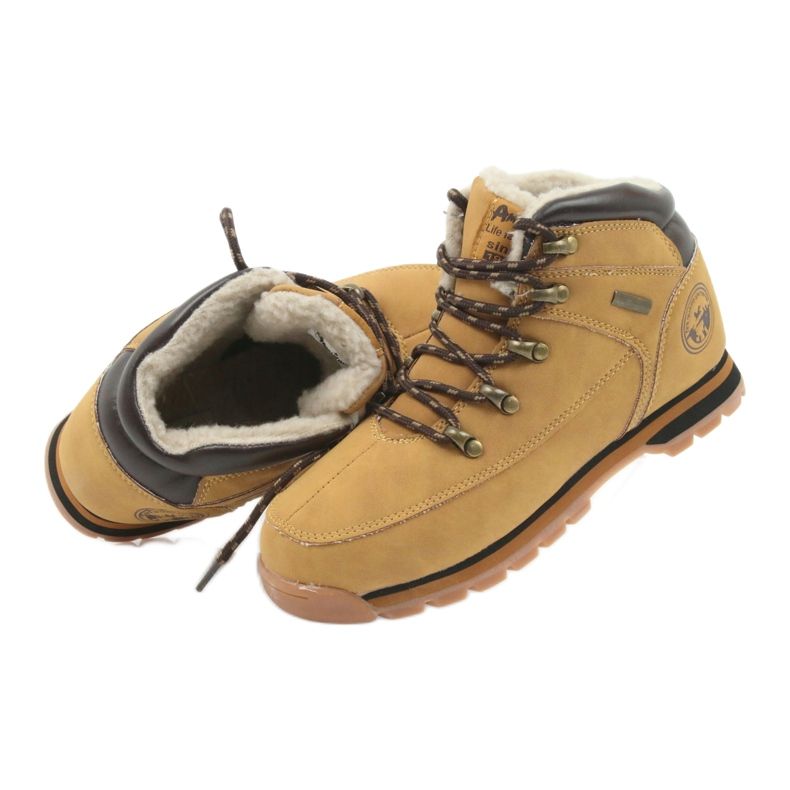 American Club Botas de cano altas americanas de inverno 152619 camelo bege 4