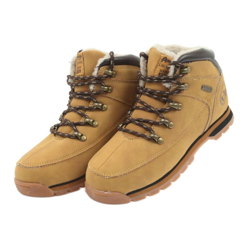 American Club Botas de cano altas americanas de inverno 152619 camelo bege 3
